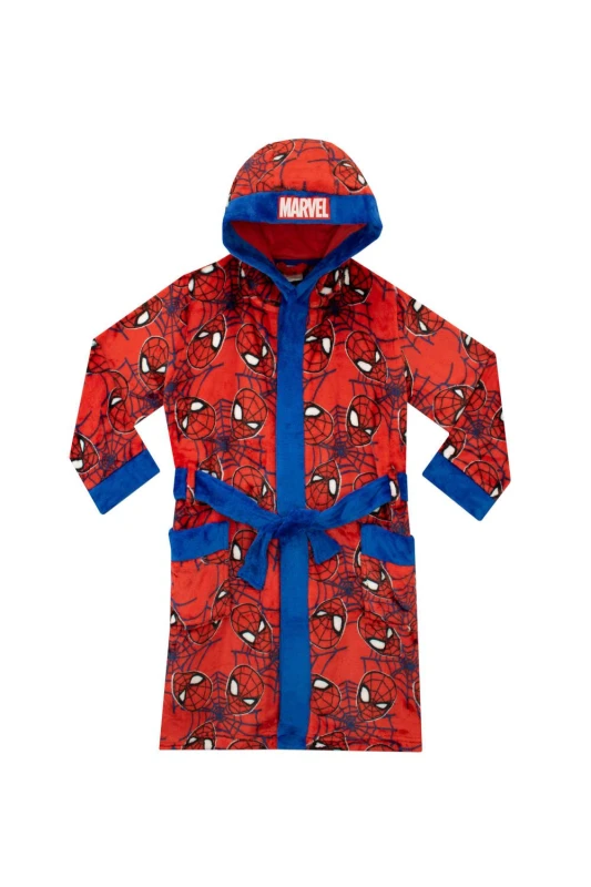 Image of Marvel Spiderman Dressing Gown Red unisex