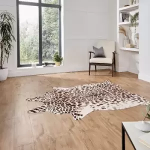 Image of Faux Leopard Print Rug Brown/Beige