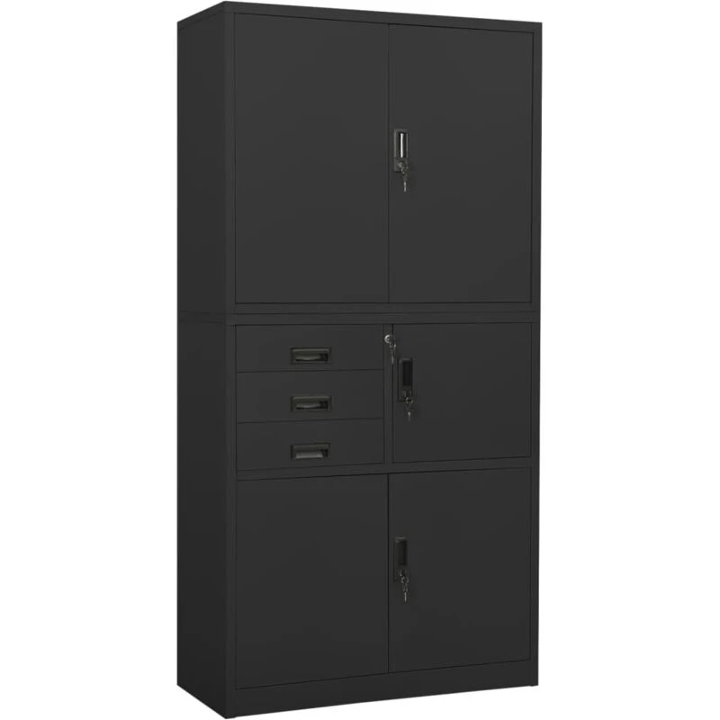 Image of VIDAXL Office Cabinet Anthracite 90x40x180cm Steel Vidaxl 8720286566251