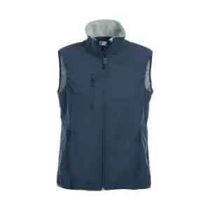 Image of Clique Womens/Ladies Plain Softshell Gilet (XL) (Dark Navy)