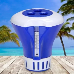 Image of Chlorine Dispenser Blue/White 17cm with integrated Thermometer