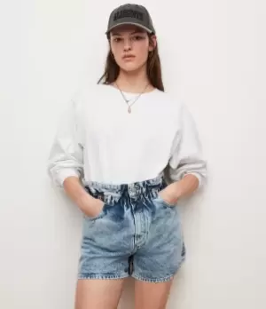 Image of AllSaints Womens Address Demi Sweatshirt, Optic White, Size: M