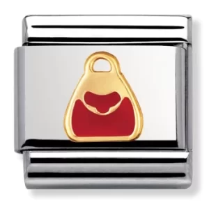 Image of Nomination CLASSIC Gold Daily Life Red Handbag Charm 030208/09