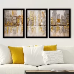 Image of 3SC184 Multicolor Decorative Framed Painting (3 Pieces)