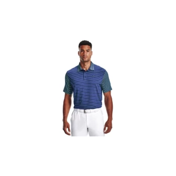 Image of Under Armour Mens Playoff Polo 2.0 - Royal/Stadium Green - M Size: Med