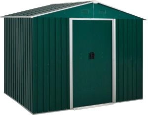 Image of Outsunny 8 x 6ft Outdoor Metal Shed Grey 236 x 174 x 190cm