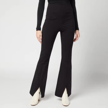 Image of Free People Womens Real Deal Slit Pants - Black - M