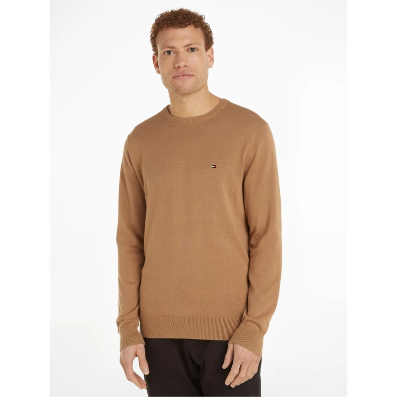 Image of Tommy Hilfiger Tommy Ess Crew Knit Sn44 Jumpers S Beige 33258504350