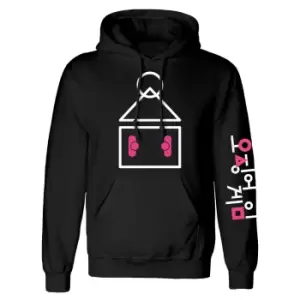 Image of Squid Game Unisex Adult Symbol Sweatshirt (S) (Black/White/Pink)
