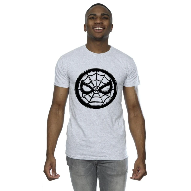 Image of Marvel Marvel Men Spider-Man Chest Logo T-Shirt in Grey Size: Small Grey S Male 5063283503519