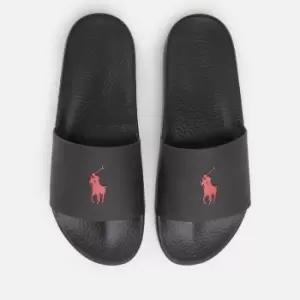 Image of Polo Ralph Lauren Mens Pp Slide Sandals - Black/Red PP - UK 9