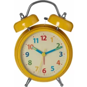Image of Yellow Metal Alarm Clock - Premier Housewares