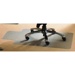 Image of Cleartex PVC Chair Mat Carpet Rectangular 1200x1500mm Clear 1115225EV
