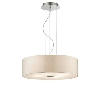 Image of Woody 4 Light Medium Round Ceiling Pendant Cream, E27