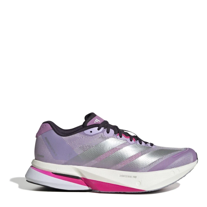Image of adidas Adizero Boston 13 Road Running Shoes Womens Powder Plum female 7 (40.7)