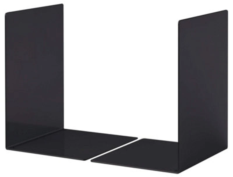 Image of Durable Durable Premium Heavy Duty Large Metal Shelf Bookends - 2 Pack - Black Black