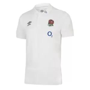 Image of Umbro England Rugby Polo Shirt Mens - White