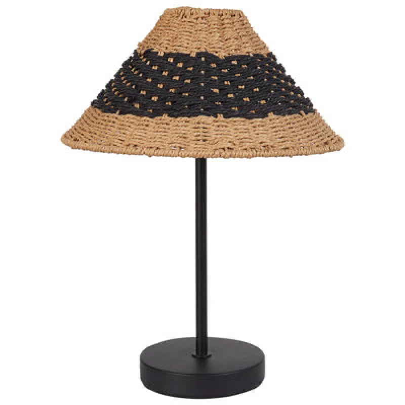 Image of Beliani Table Lamp Momba Paper Rope Black