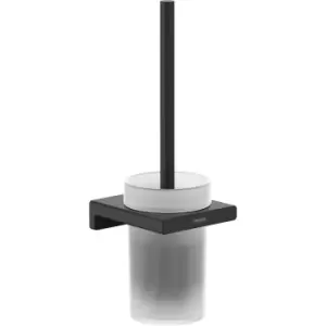 Image of Hansgrohe AddStoris Wall Mounted Toilet Brush Holder Matt in Black Metal