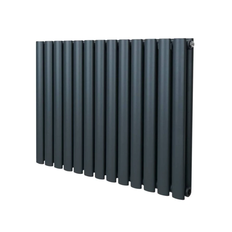 Image of Monstershop Oval Column Radiator - 600Mm X 780Mm - Anthracite Grey 213007