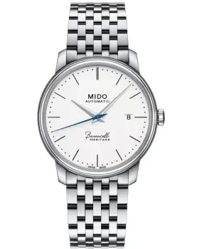 Image of Mido Baroncelli Heritage Gent White Dial Steel Mens Watch M027.407.11.010.00 M027.407.11.010.00