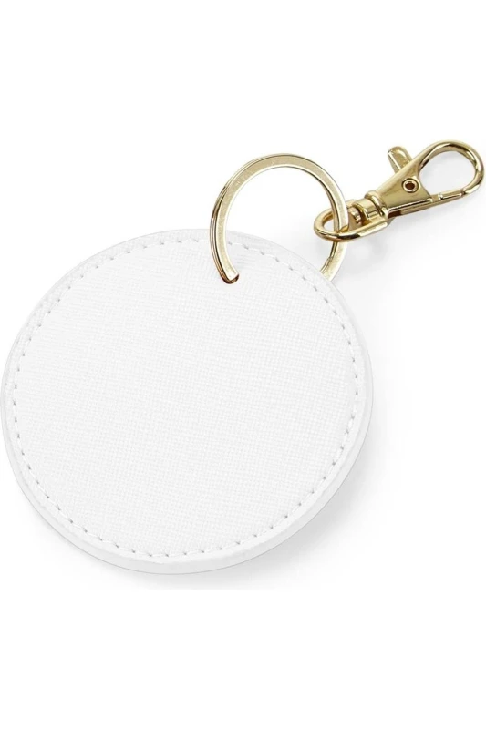 Image of Bagbase Boutique Circular Key Clip in White White Unisex One Size