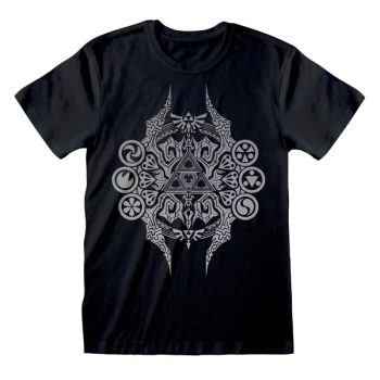 Image of Legend Of Zelda - Deco Unisex X-Large T-Shirt - Black