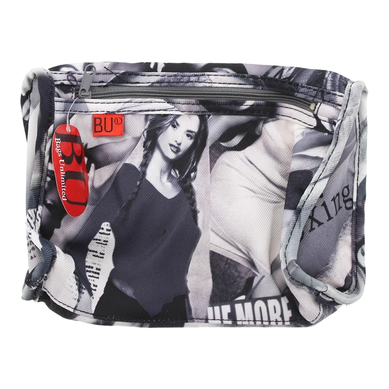 Image of Bags Unlimited St Tropez Grey Brown Smal Holdall Bag