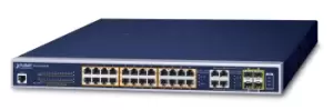 Image of PLANET GS-4210-24P4C network switch Managed L2/L4 Gigabit Ethernet...