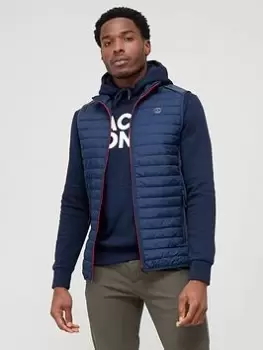 Image of Jack & Jones Jack & Jones Padded Gilet, Navy Blazer Size XL Men