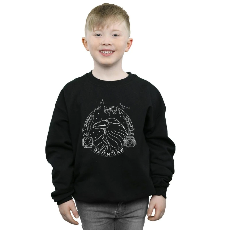 Image of Harry Potter Ravenclaw Seal Sweatshirt Black male