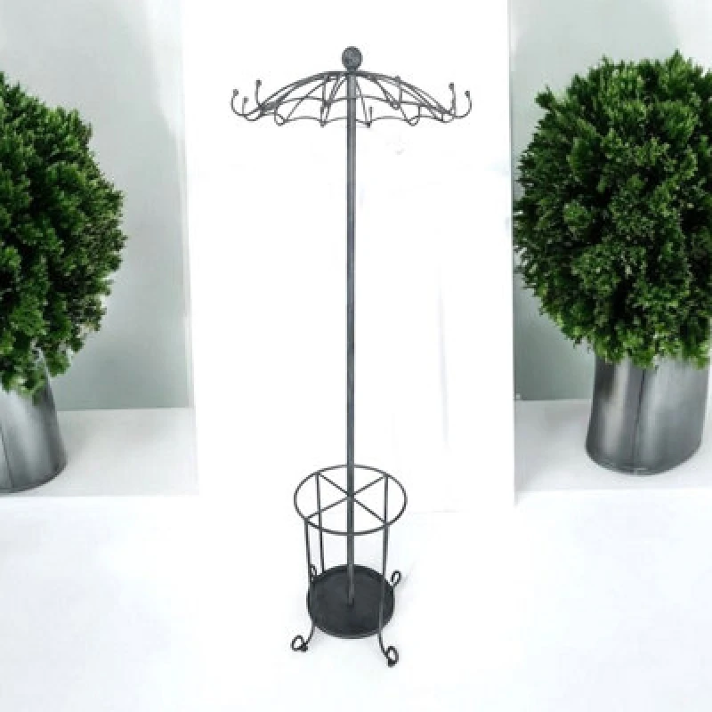 Image of 172Cm Grey Metal Coat Stand/ Umbrella Hold