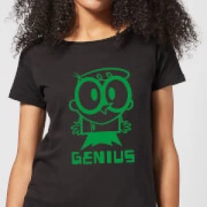 Image of Dexters Lab Green Genius Womens T-Shirt - Black