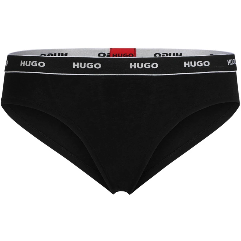 Image of Hugo Regular Rise Brief - Black 8