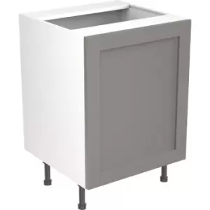 Image of Kitchen Kit Flatpack Shaker Kitchen Cabinet Base Sink Unit Ultra Matt 600mm in Dust Grey MFC