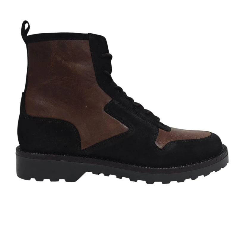 Image of Firetrap Mens Akashi Leather Ankle Lace Up Hiker Boots Brown male 7 (41)