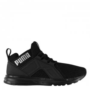 Image of Puma Enzo Weave Junior Boys Trainers - Black/White