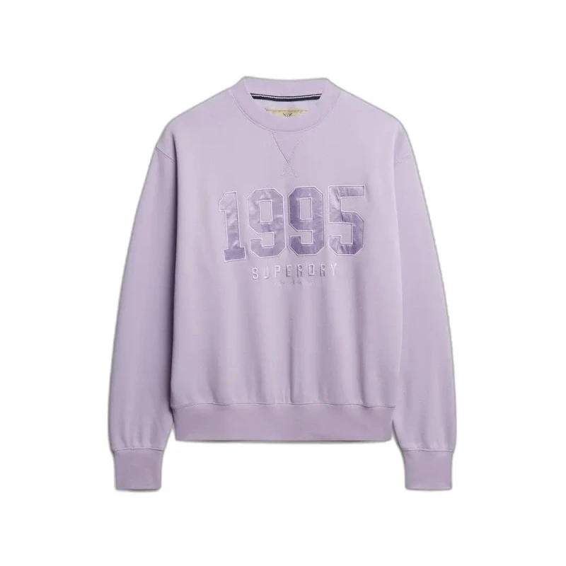 Image of Superdry Womens round-neck sweatshirt Superdry Varsity Violet Female M