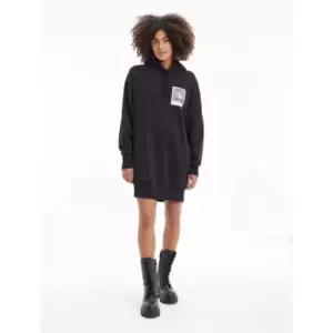 Image of Cotton Hoodie Dress with Long Sleeves