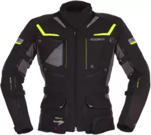 Image of Modeka Panamericana Motorcycle Textile Jacket, black-yellow, Size L, black-yellow, Size L