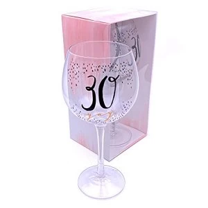 Image of Luxe Birthday Gin Glass with Rose Gold Foil - 30