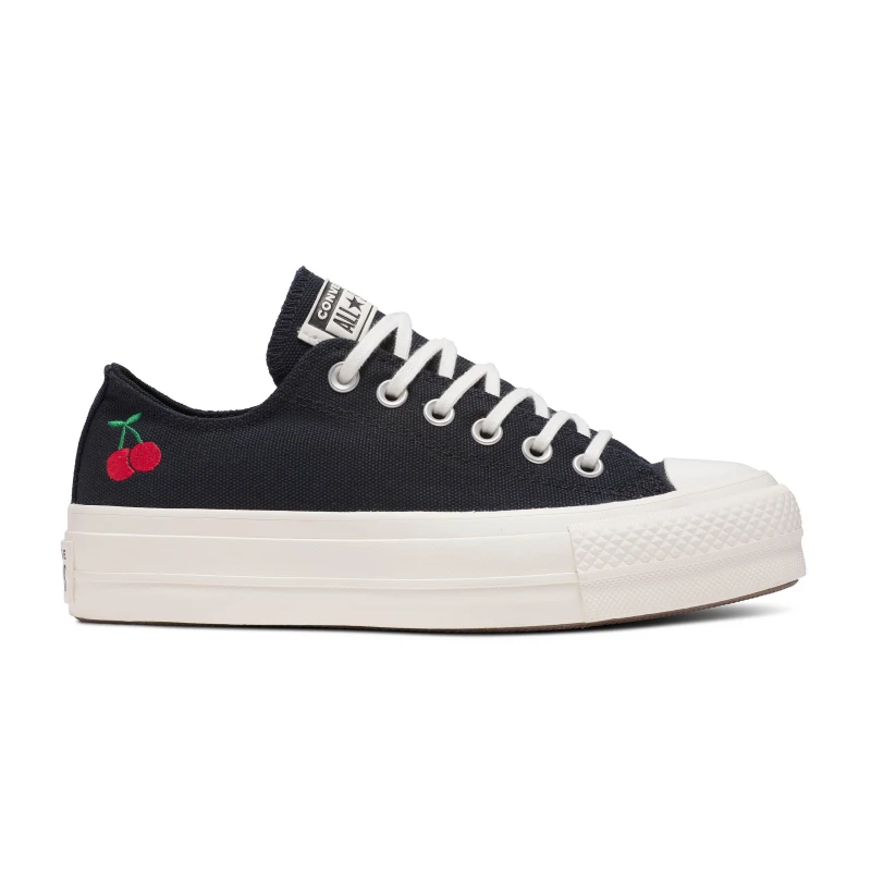 Image of Converse all star lift ox trainers in Black & red Black & Red UK 7 (EU 40)