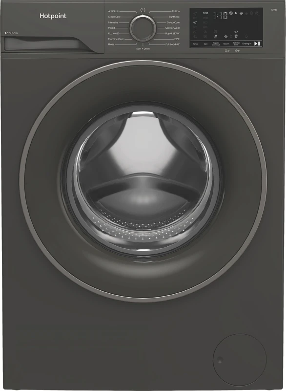 Image of Hotpoint AntiStain H 101G ANTI STAIN UK 10KG Washing Machine with 1400 rpm - Graphite - A Rated, Silver