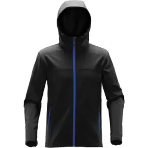 Image of Stormtech Mens Orbiter Softshell Hoodie (M) (Black/Azure Blue)