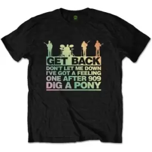Image of The Beatles - Get Back Gradient Unisex XX-Large T-Shirt - Black