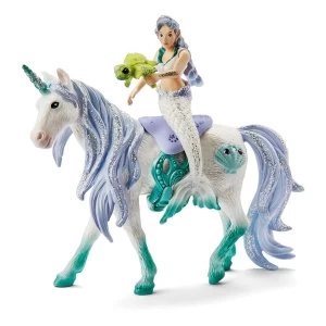 Image of SCHLEICH Bayala Mermaid Riding on Sea Unicorn Toy Figures