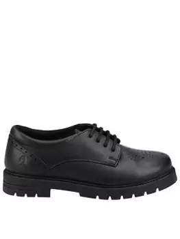 Image of Hush Puppies Jayne Lace Up Snr School Shoe, Black, Size 3 Older