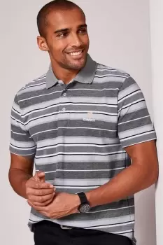 Image of Guinness Short Sleeve Birdseye Stripe Polo Shirt