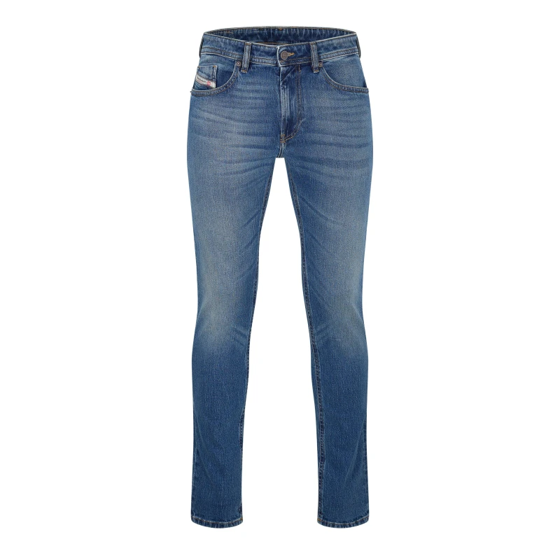 Image of Diesel Mens Straight Leg Jeans Blue Denim male 30W L