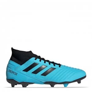 Image of adidas Predator 19.3 Firm Ground Football Boots - Cyan/Black